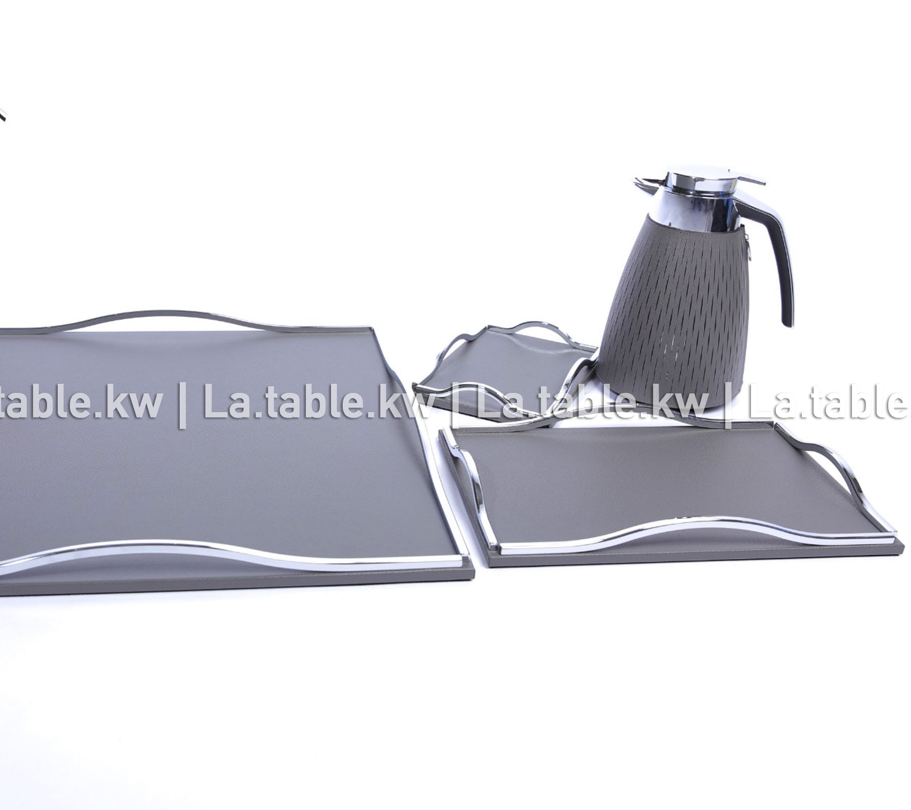 Dark Gray Full Leather Carafes