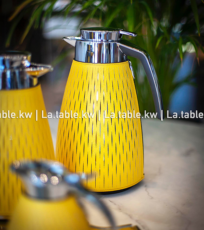 Yellow Full Leather Carafes / إبريق من الجلد باللون الأصفر