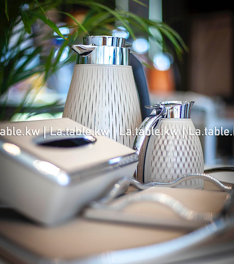 Taupe Full Leather Carafe / إبريق من الجلد كامل باللون البني الفاتح