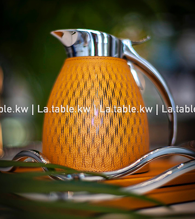 Tan Full Leather Carafe / إبريق من الجلد كامل باللون  تان
