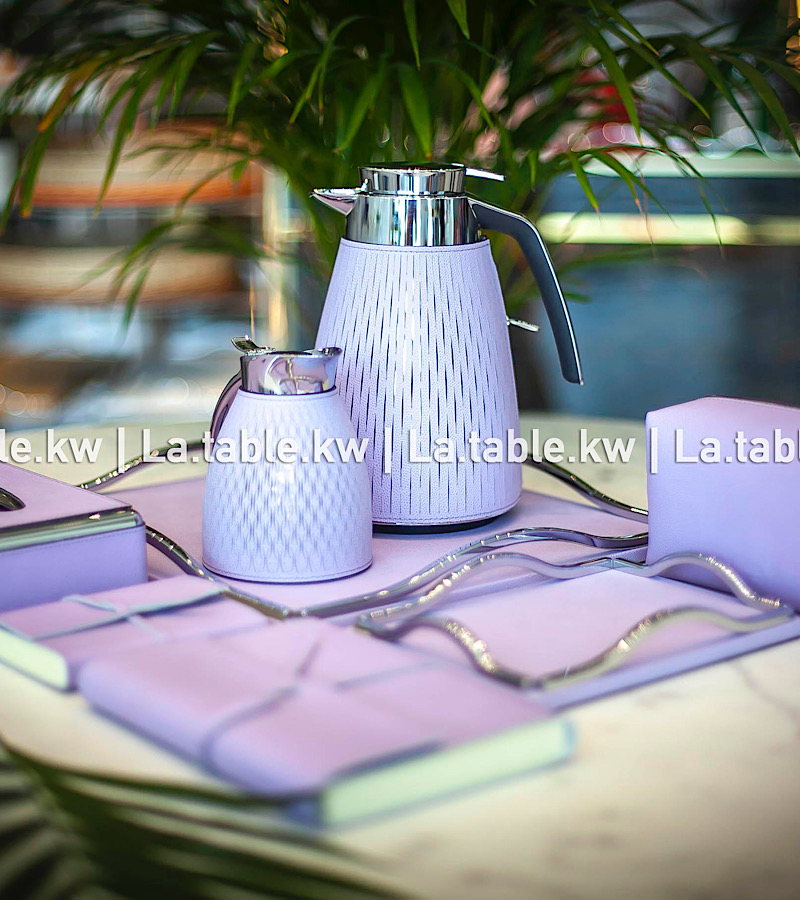Lavender Full Leather Carafe / إبريق  من الجلد كامل باللون اللافندر