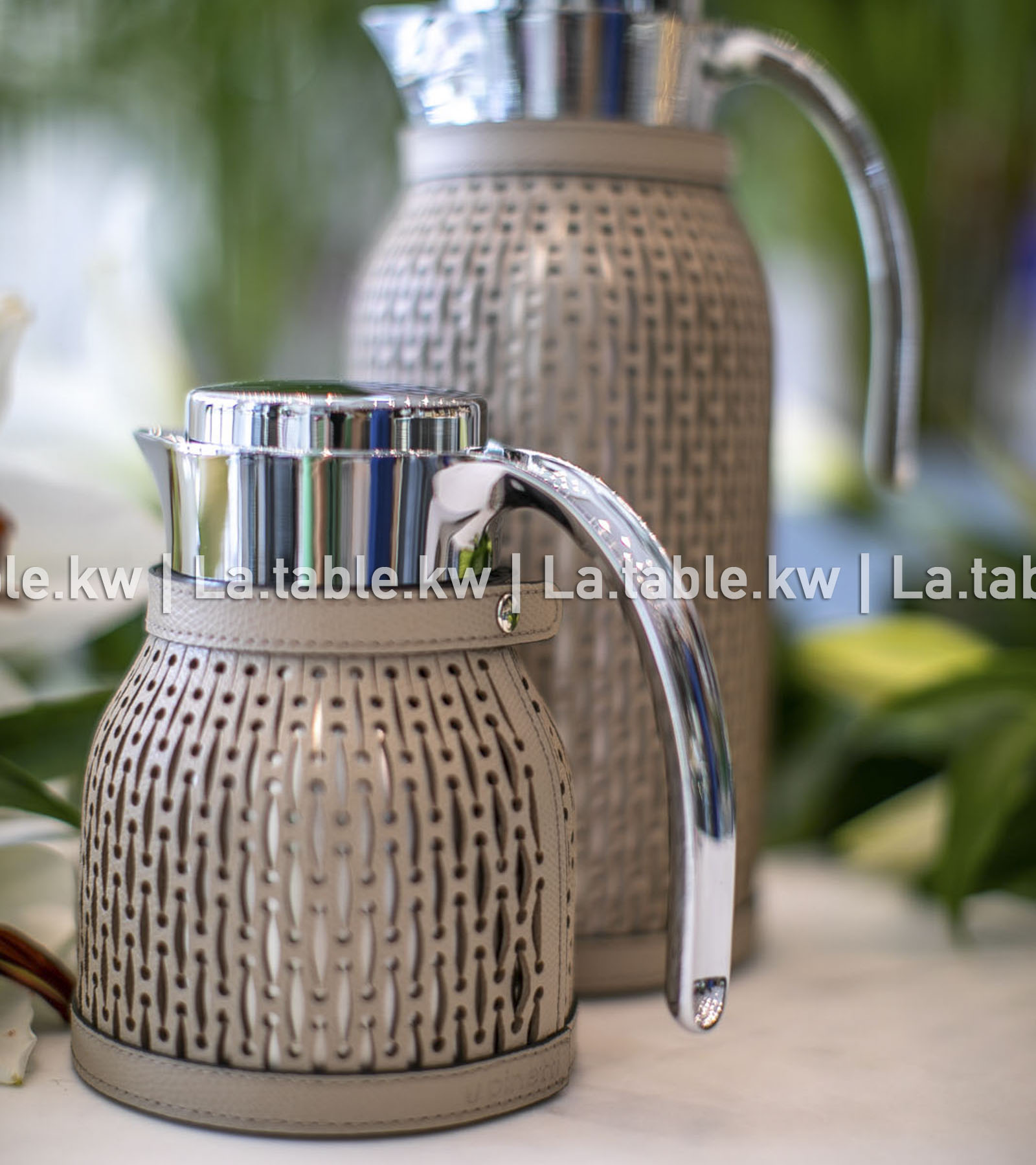 Taupe Diana Leather Carafe