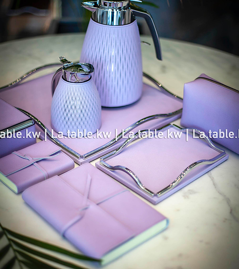 Lavender Leather Trays / صواني من الجلد  باللون اللافندر