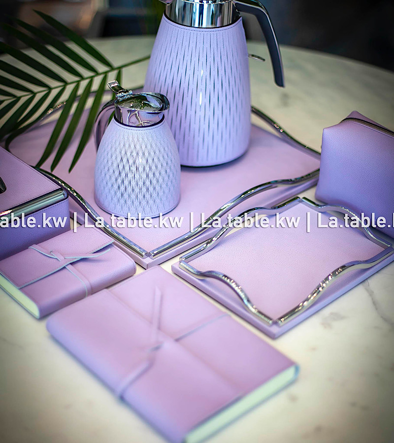 Lavender Leather Accessories / إكسسوارات من الجلد باللون اللافندر
