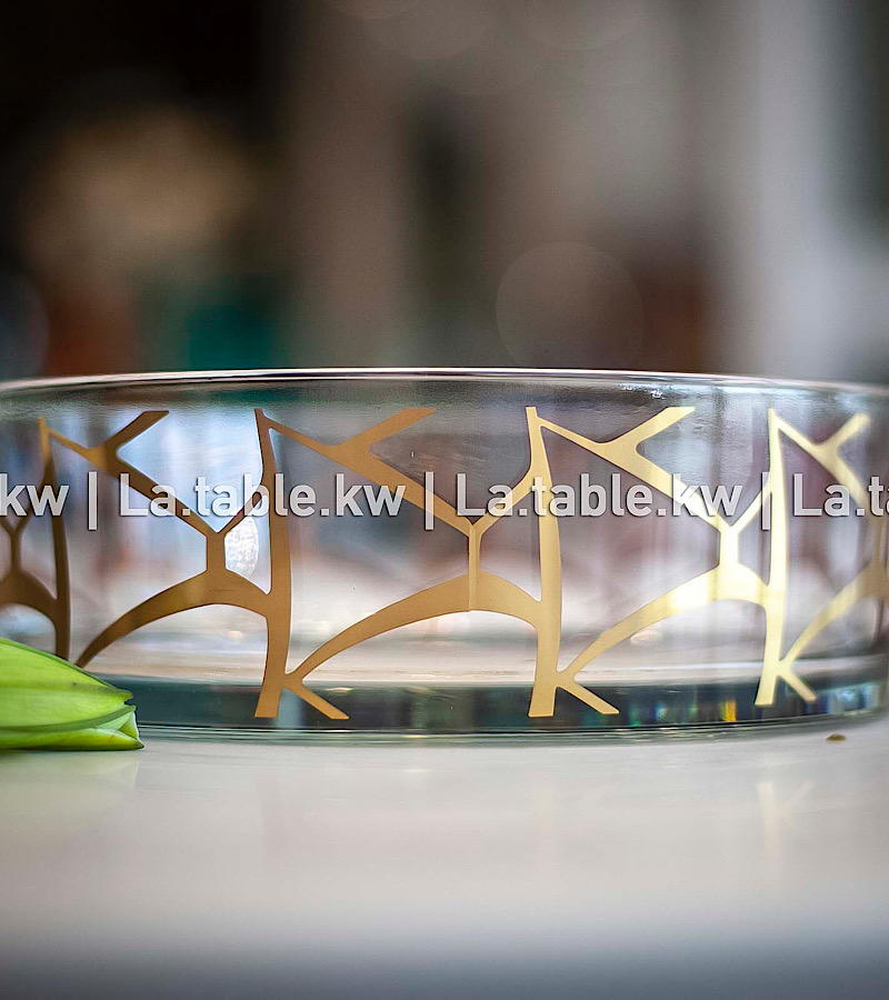 Gold Modern Cut Bowl / مودرن آند كت وعاء -ذهبي