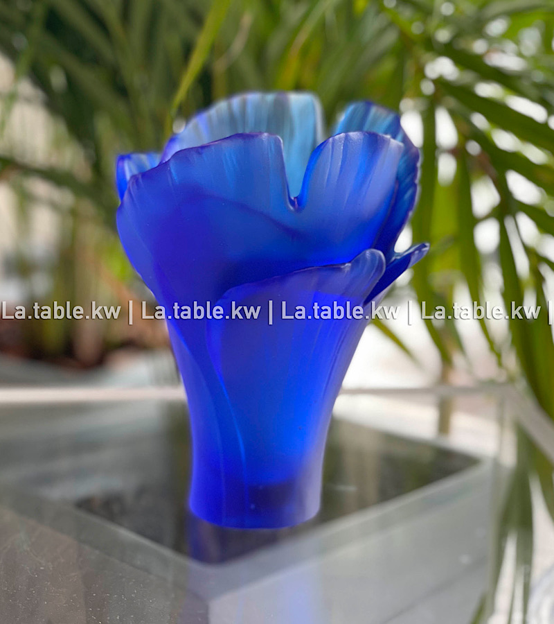 Royal Blue Tulip Crystal Mubkhar / توليب مبخر كريستال - أزرق ملكي