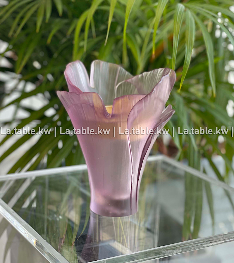 Lavender Tulip Crystal Mubkhar / توليب كريستال مبخر-لاڤندر