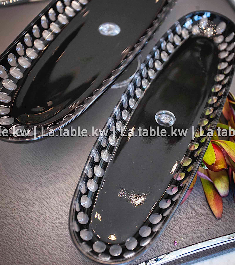 Black Elite Long Plates / إليت طبق طويل - أسود