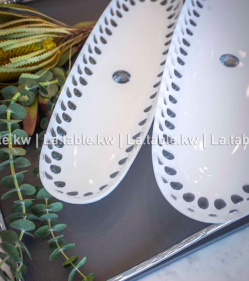 White Elite Long Plates / إليت طبق طويل - أبيض