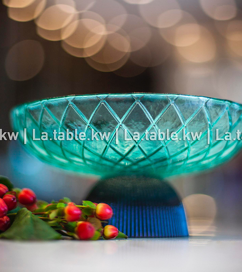 Green Netted Crystal Mini Bowl / وعاء صغير من الكريستال الشبكي باللون الأخضر