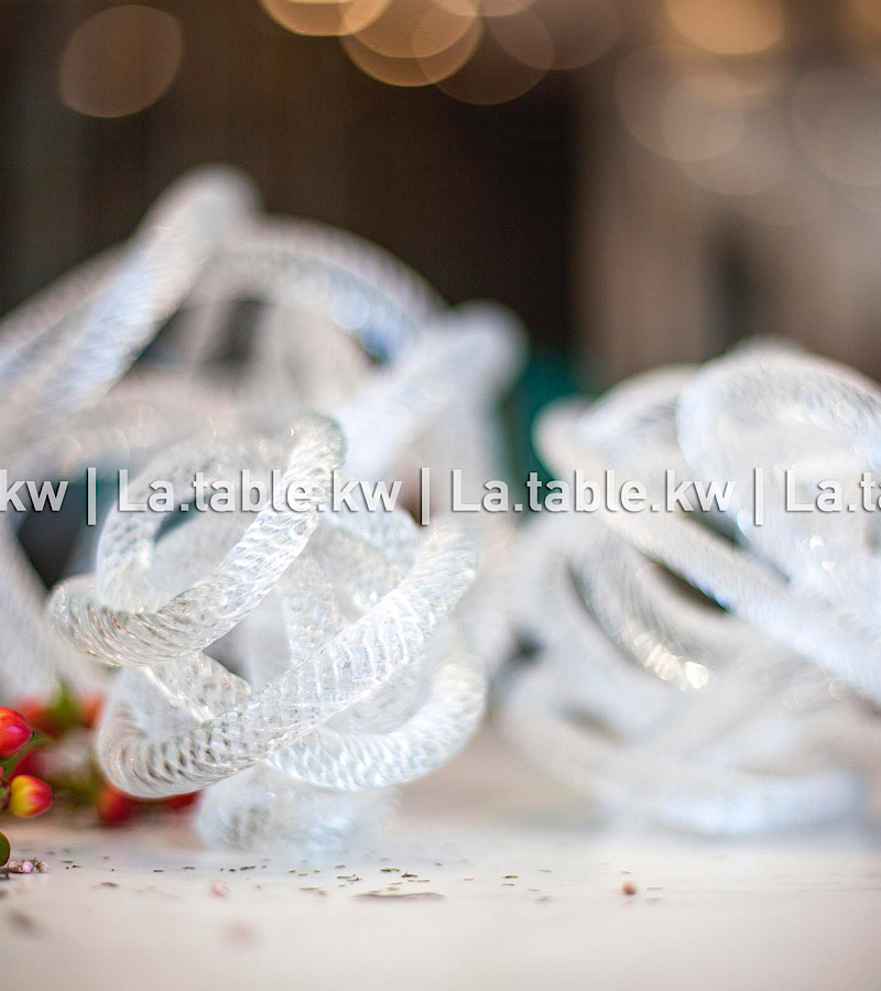Transparent Crystal Knot Set