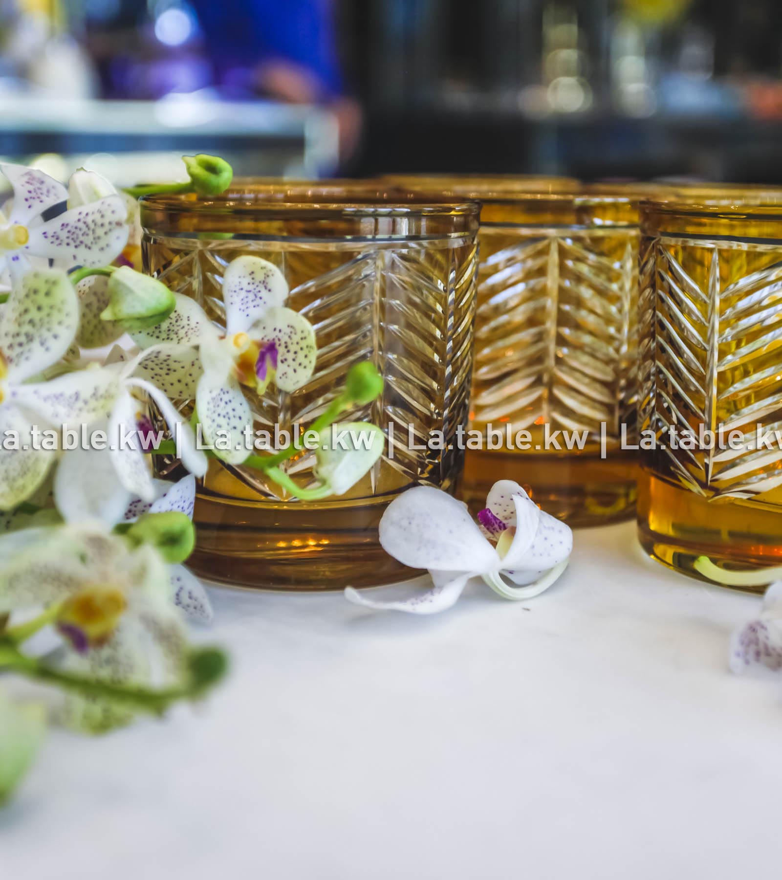 Amber Spider Water Glasses