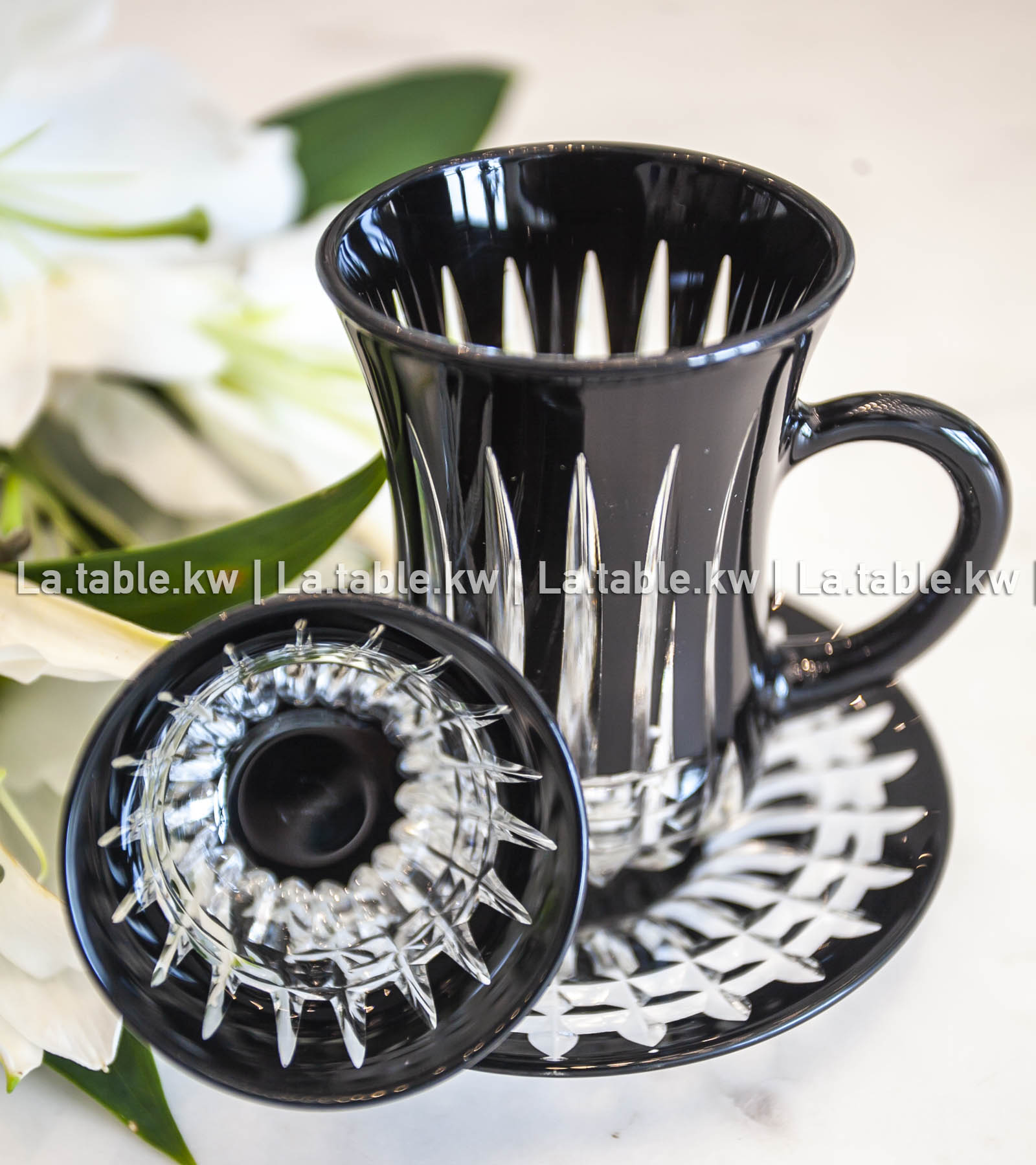 Black Allure Tea & Coffee / آلور طقم شاي وقهوة -أسود
