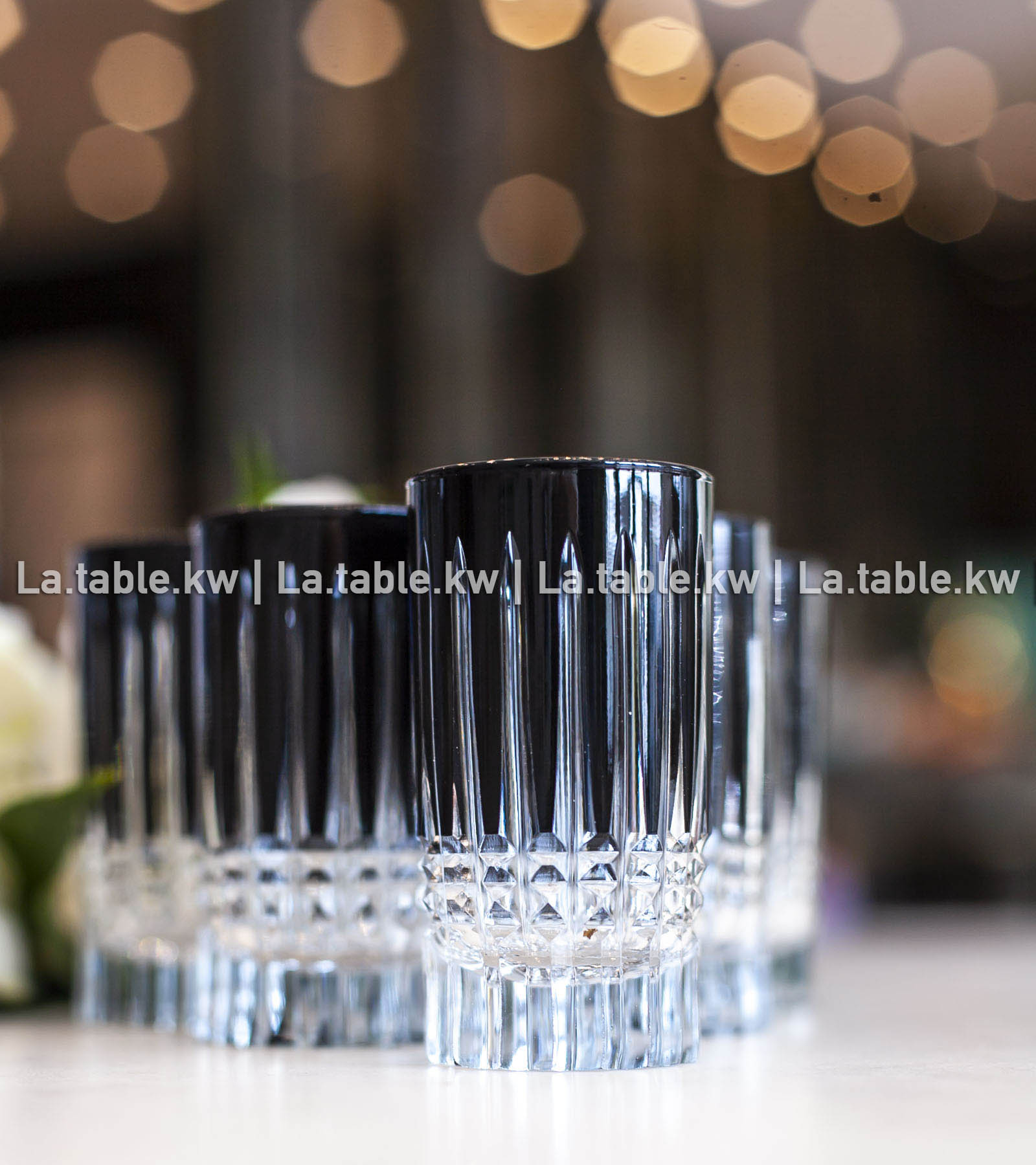 Black Allure Mini Water Glasses / آلور أكواب المياه الصغيره - أسود