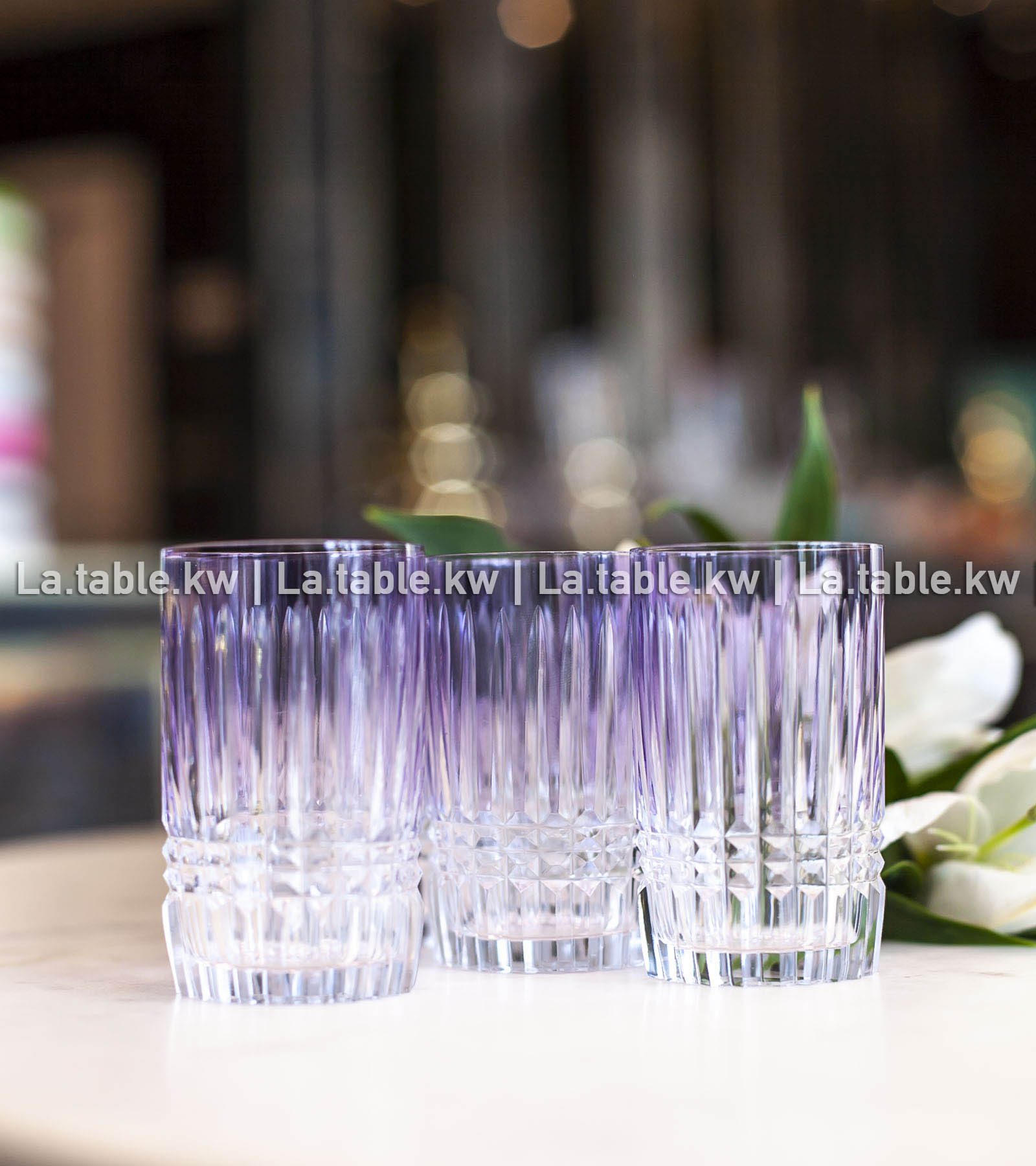 Lavender Allure Mini Water Glasses /آلور اكواب المياه  الصغيره - لاڤندر