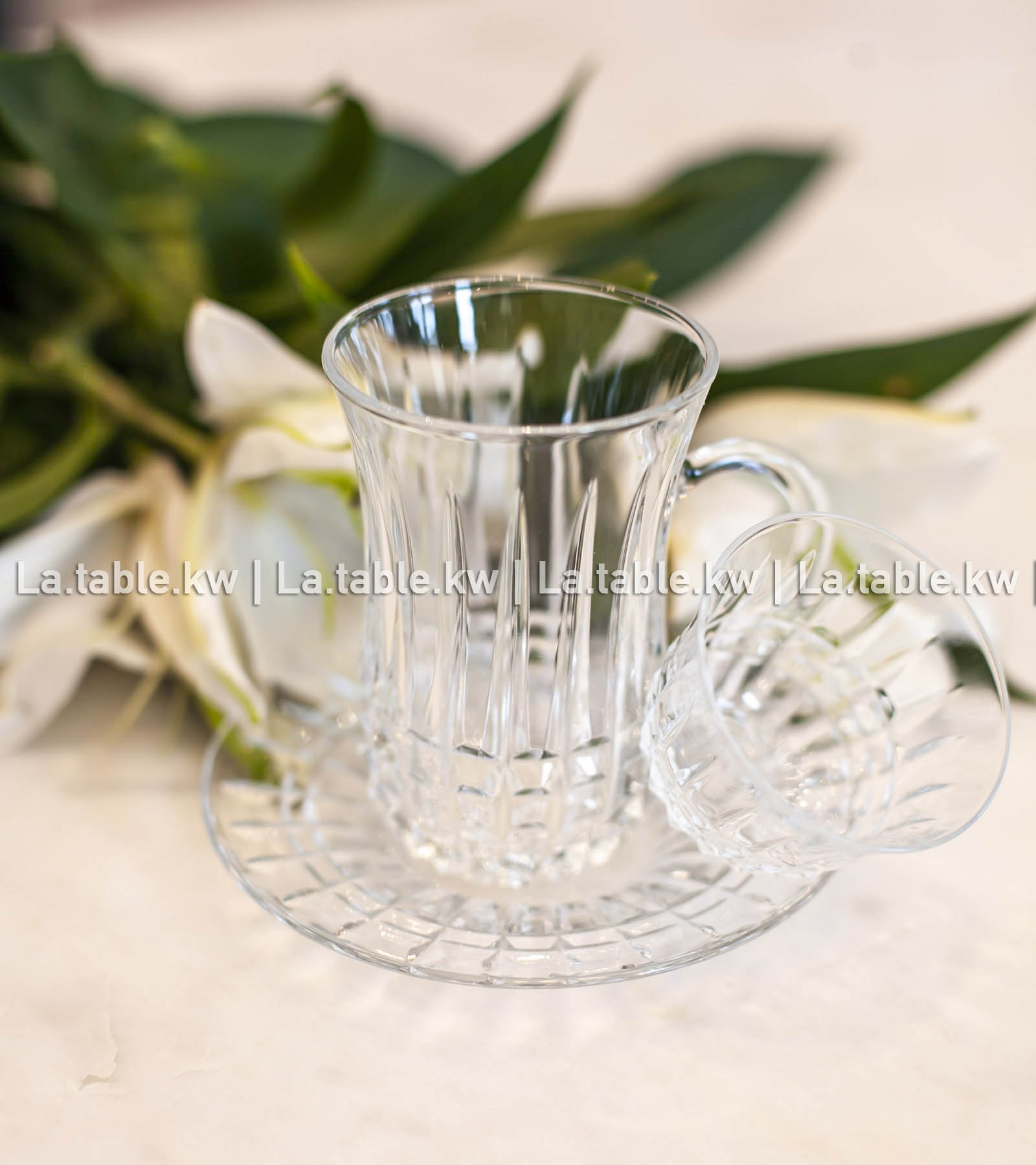 Transparent Allure Tea & Coffee / آلور طقم شاي  وقهوه -شفاف