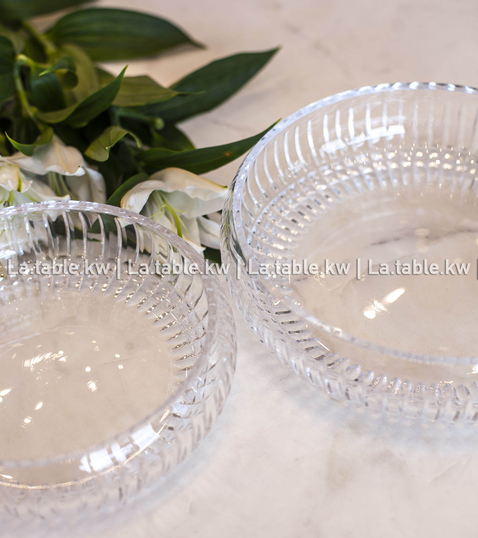 Transparent Allure Curved Standless Bowls / آلور وعاء منحني  من غير قاعده -شفاف