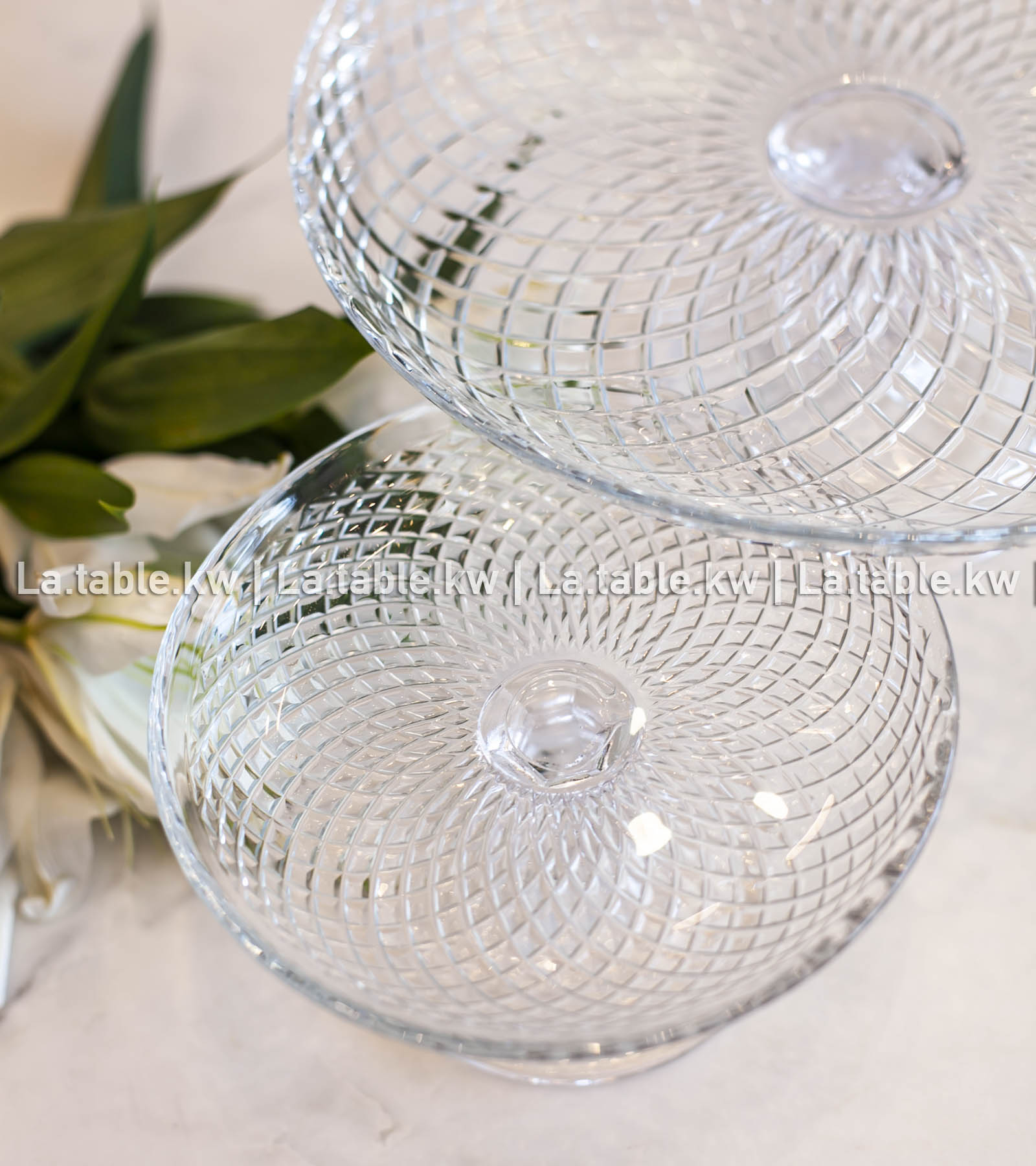 Transparent Allure Serving Stands / آلور حامل تقديم باللون الشفاف