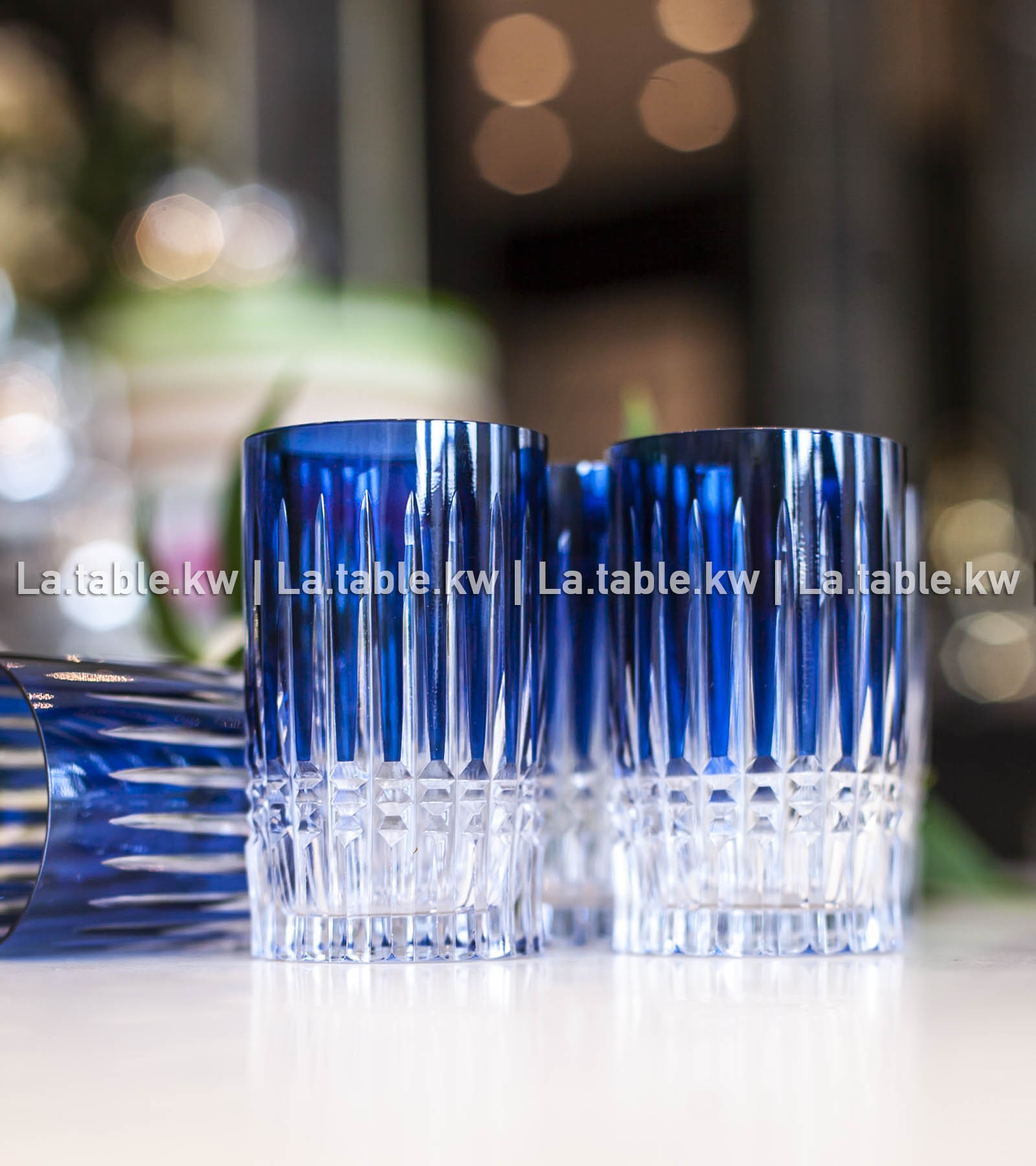 Navy Blue Allure Mini Water Glasses  / آلور كاسات مياه صغيره- أزرق غامق