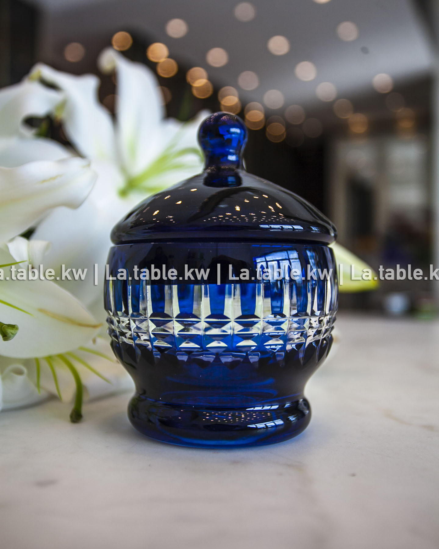 Navy Blue Allure Sugar Jar / آلور سكريه -أزرق غامق