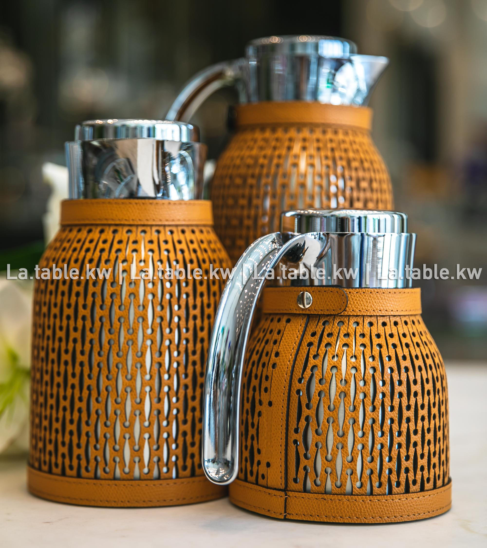 Tan Diana Leather Carafe