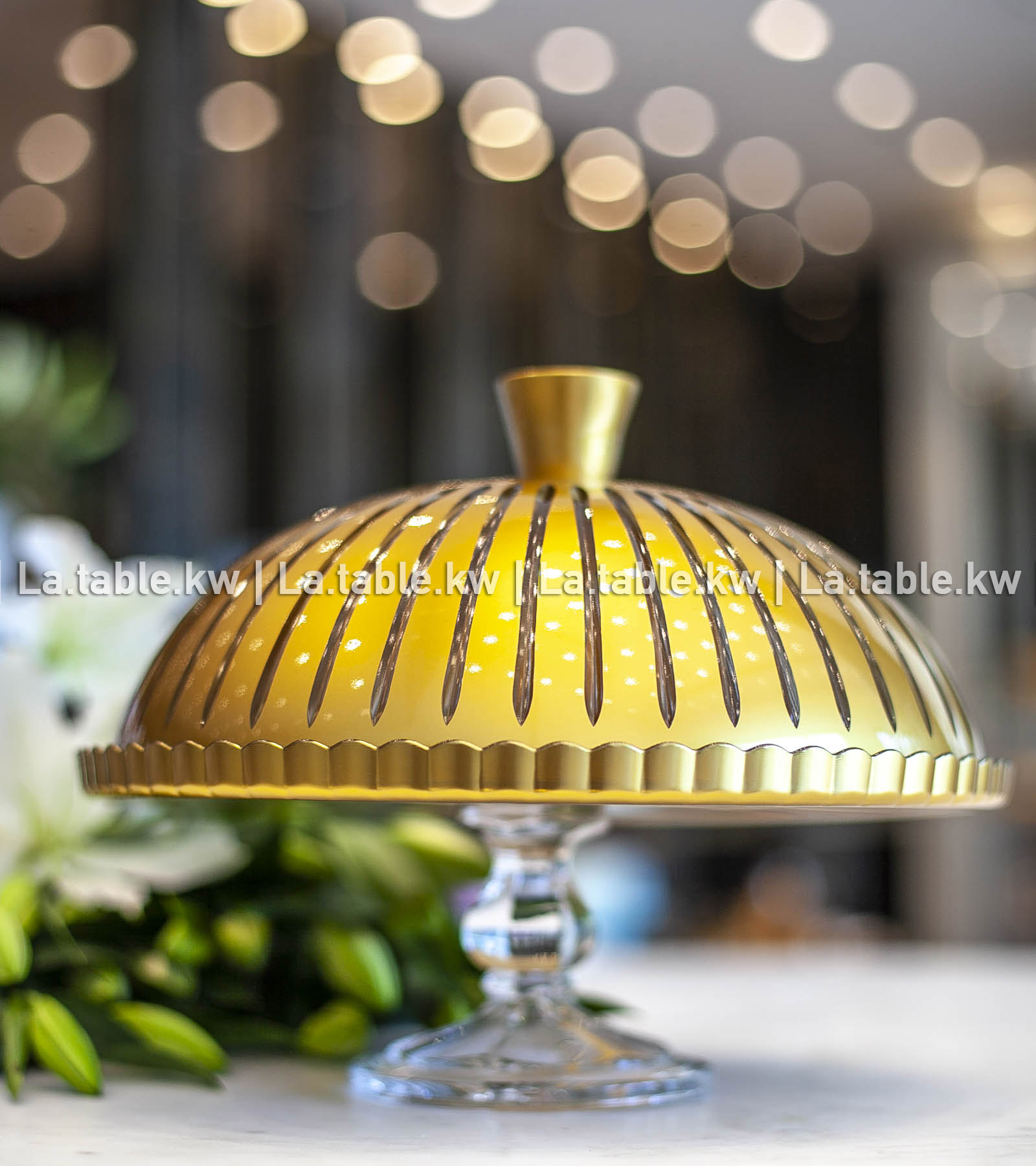 Gold Classic Cake Plate