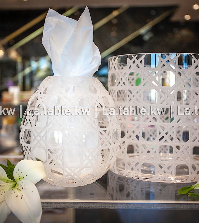 Transparent Q Collection Tissue and Trash Box Set